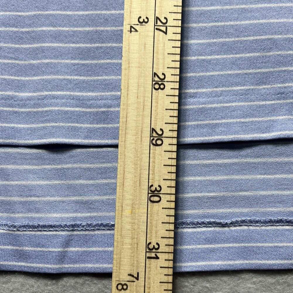 Polo Ralph Lauren Shirt Mens Large Blue Striped Short Sleeve Polo Soft Cotton - Picture 8 of 13